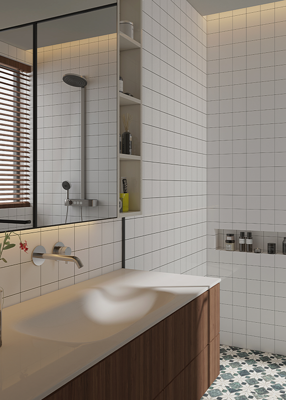 Snelle installatie, brandklasse A-klasse Minecore Easytile calciumsilicaat wandpaneel